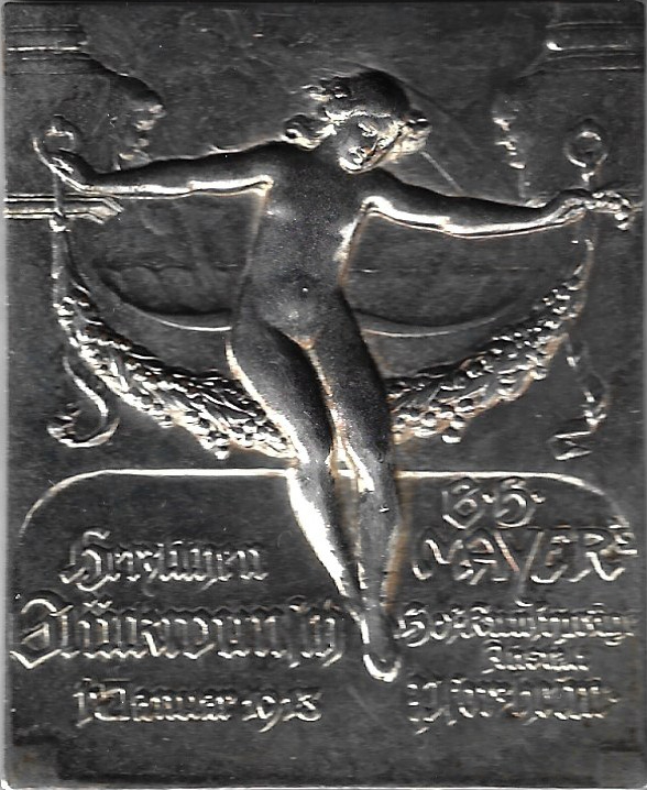 Jahresmedaille des Jahres 1913 der B. H. Mayer's Hof-Kunstprägeanstalt Pforzheim